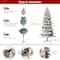 7.5ft. Pre-Lit Flocked Slim Spruce Artificial Christmas Tree, Warm White LED Lights